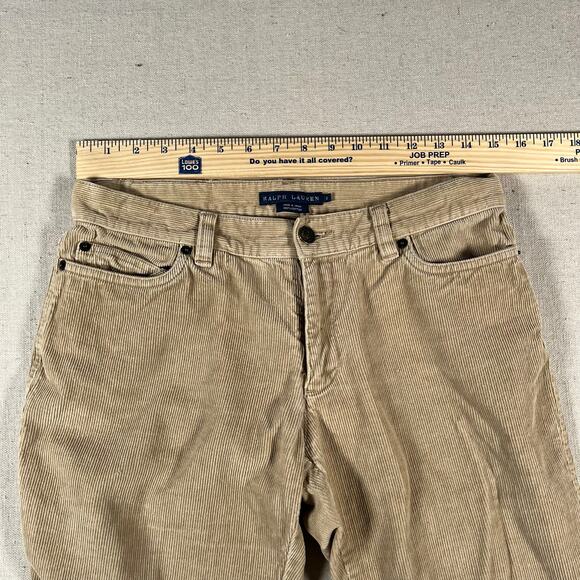 Ralph Lauren Womens Corduroy Size 6 Pants Casual Streetwear Normcore Tan - Picture 4 of 8